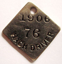 1906 Hack Driver Licence No. 76 - thought to be from the City of Victoria (Delacote Collection)