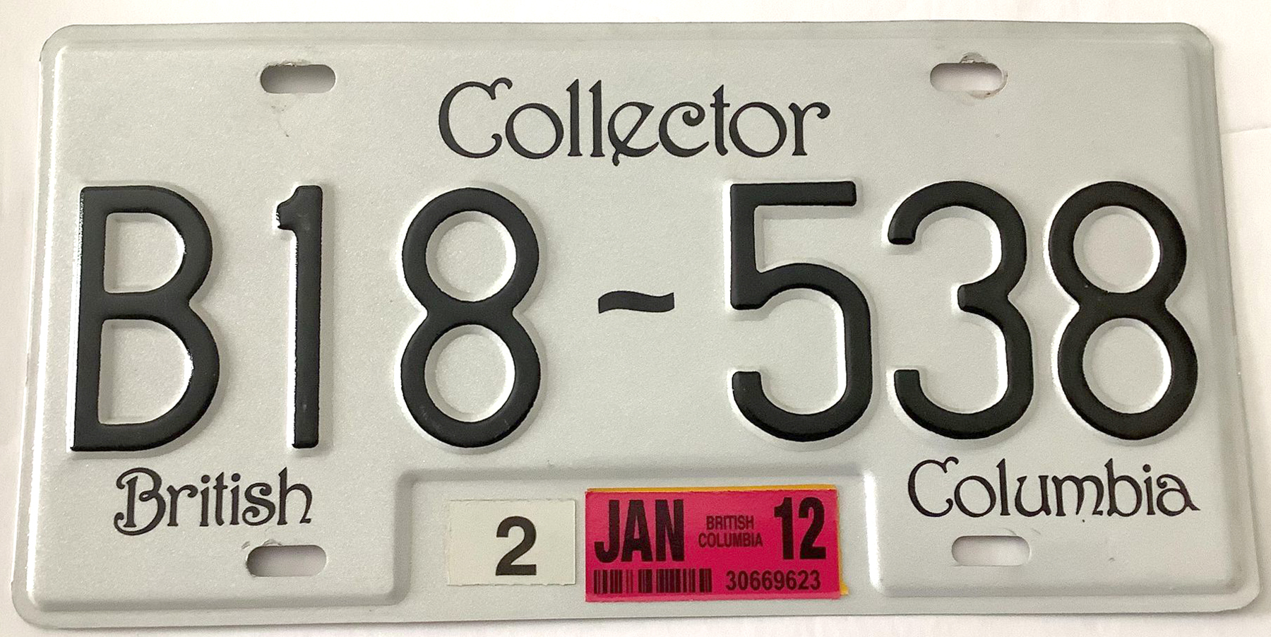 British Columbia Collector License Plates