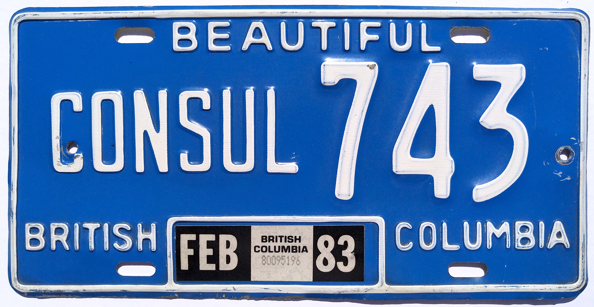 British Columbia Consular License Plates British Columbia Consular License Plates