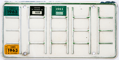 1963 Power Unit Bingo License Plate - Ian Slade Collection