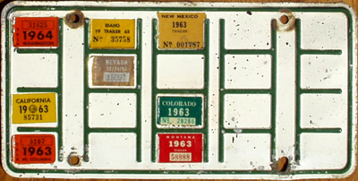 1963 Trailer Unit Bingo License Plate - Pete Madsen Collection