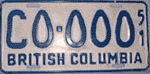 1951 Commercial Sample License Plate