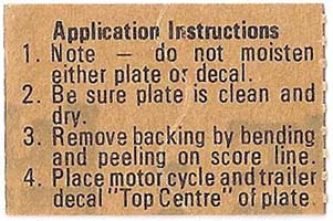 1977 "Application Instructions"
