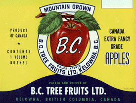BC Tree Fruits box label